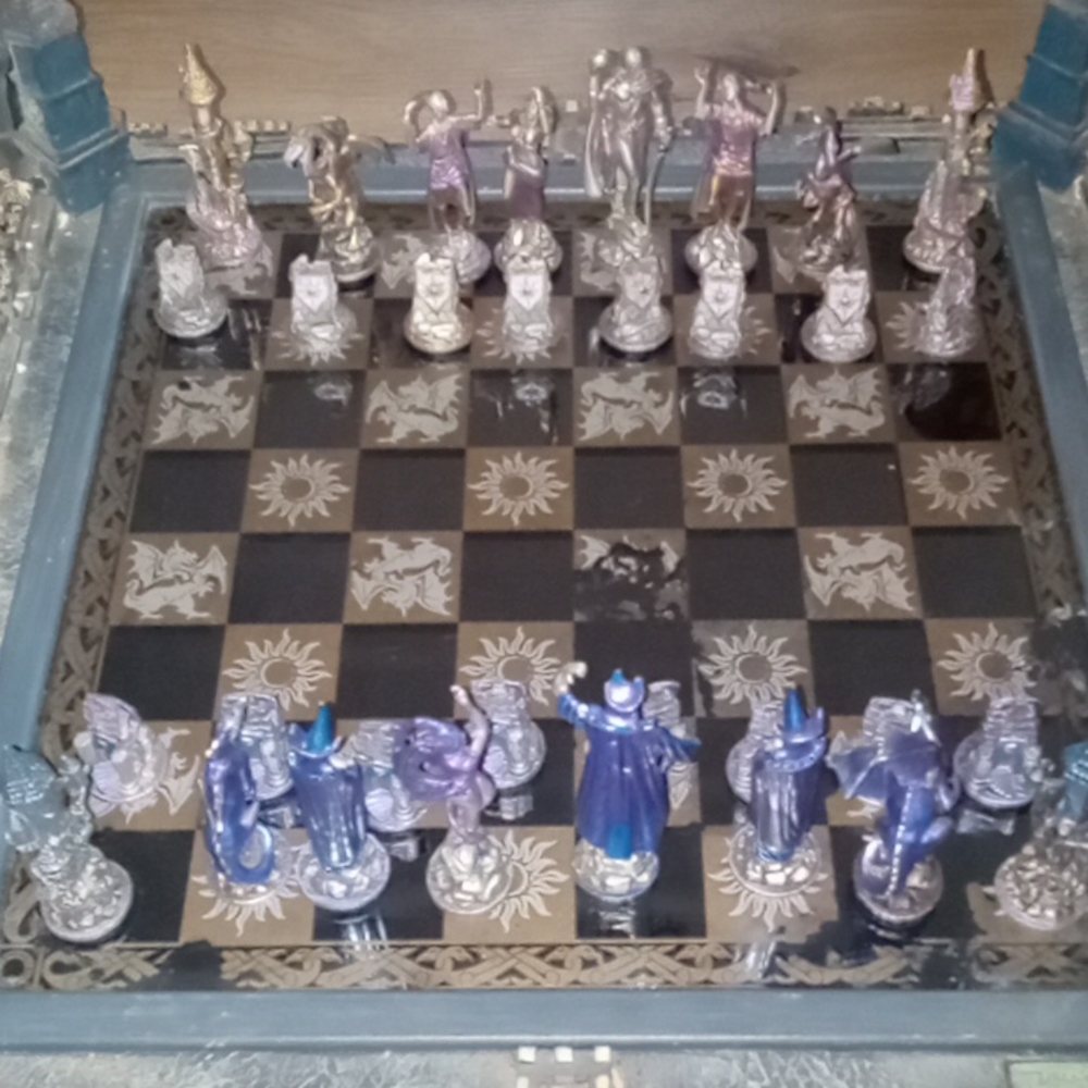 Franklin mint guardians of the fortress chessboard.